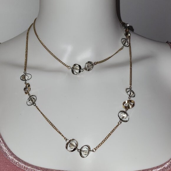 Adrienne Vittadini 2-Toned Crystal Necklace - Picture 1 of 8